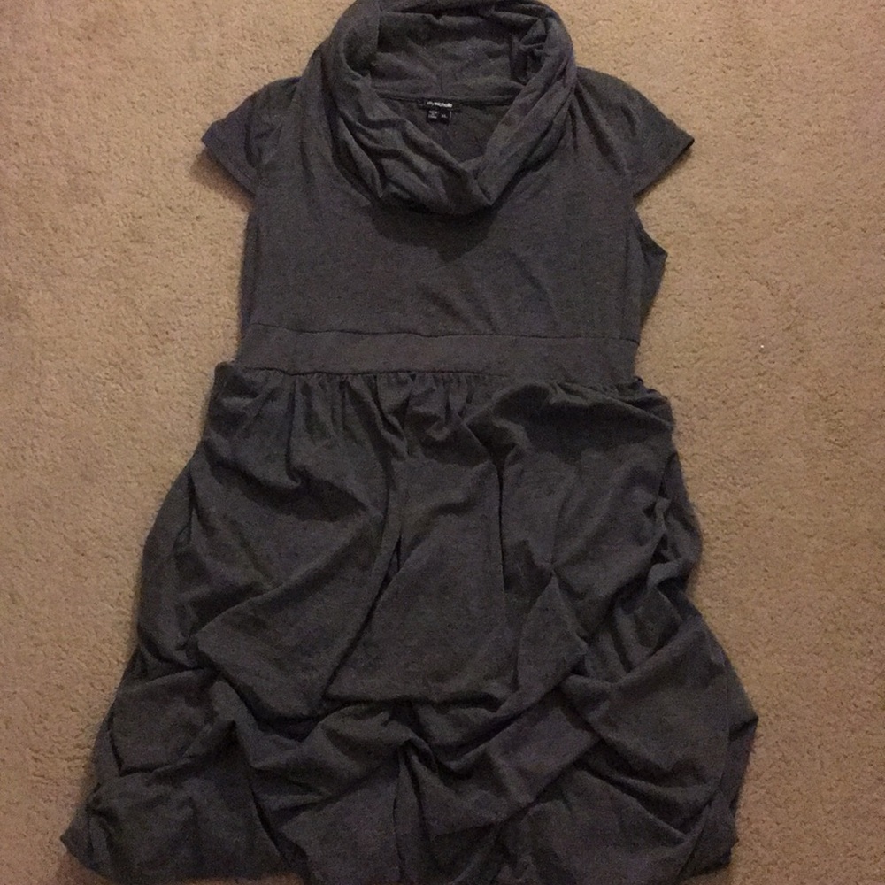 dress with scarf connected